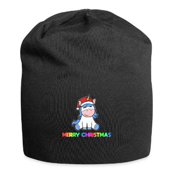 Christmas unicorn Christmas unicorn - Jersey Beanie - black - Front