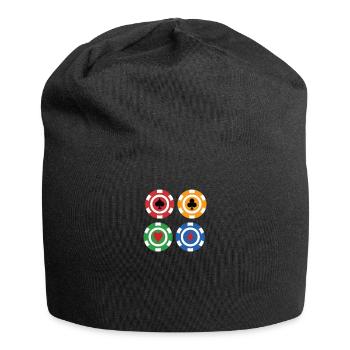 Poker - Jersey-Beanie - Schwarz - Vorne
