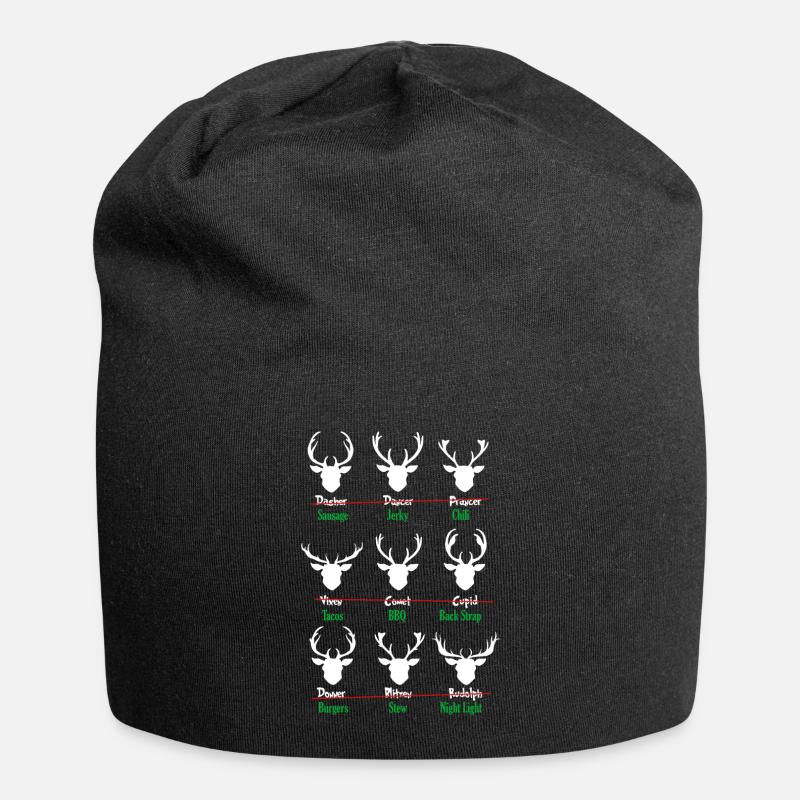 Weihnachten - Jersey-Beanie - Schwarz