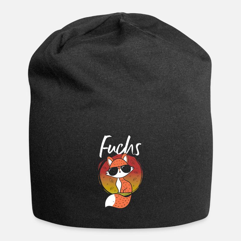 Fuchs - Jersey-Beanie - Schwarz