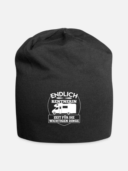 Camping Oma Endlich Rentnerin - Jersey-Beanie - Schwarz