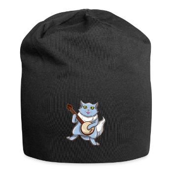 Cat Joue Banjo Mandolin Banjo Player - Bonnet en jersey - noir - Devant