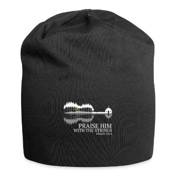 Violin Violin Bible Verse Violinist Church Band - Jersey Beanie - black - Front