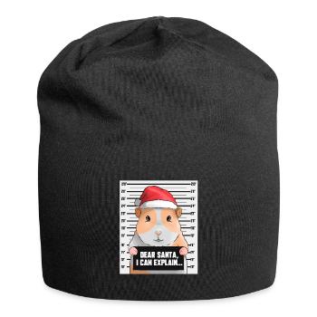 Guinea Pig Christmas Vebrecherfoto Pet - Jersey Beanie - black - Front