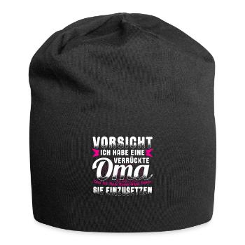 Oma - Jersey-Beanie - Schwarz - Vorne