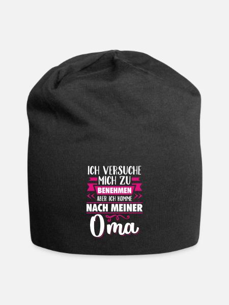 Oma - Jersey-Beanie - Schwarz