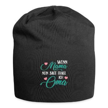 Oma Omi Geschenk Großmutter Geschenkidee - Jersey-Beanie - Schwarz - Vorne