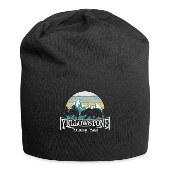 Simple Rétro Cadeau du parc national de Yellowstone - Bonnet en jersey - noir - Devant