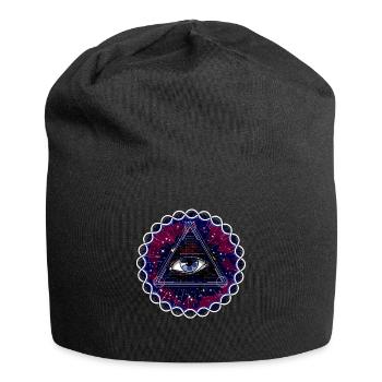 DMT Psychedelic Sacred Geometry - Jersey-Beanie - Schwarz - Vorne