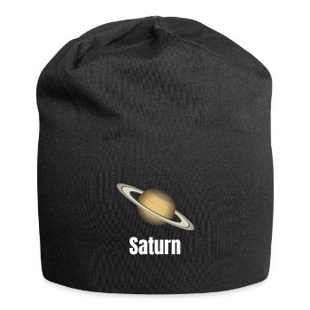 Saturne - Anneau de système solaire planète - Bonnet en jersey - noir - Devant