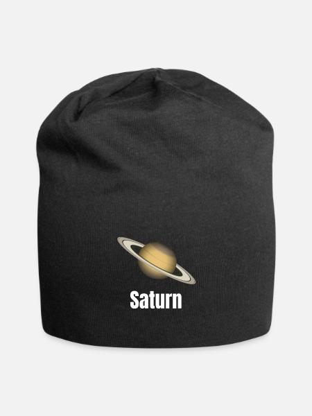 Saturne - Anneau de système solaire planète - Bonnet en jersey - noir
