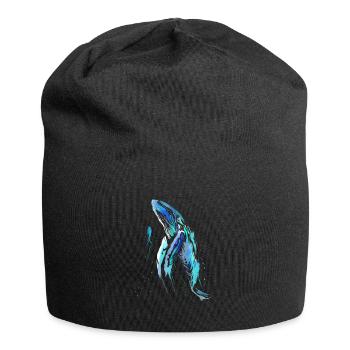 Plongeur, baleine bosse, plongée, baleine, plongée sous-marine - Bonnet en jersey - noir - Devant