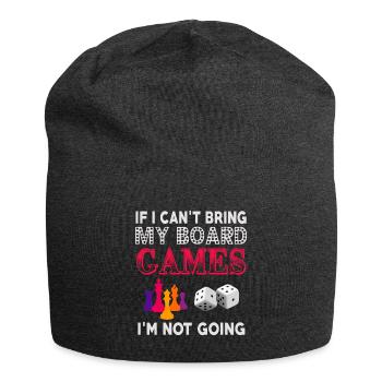 Without my games, without me! - Jersey Beanie - charcoal grey - Front