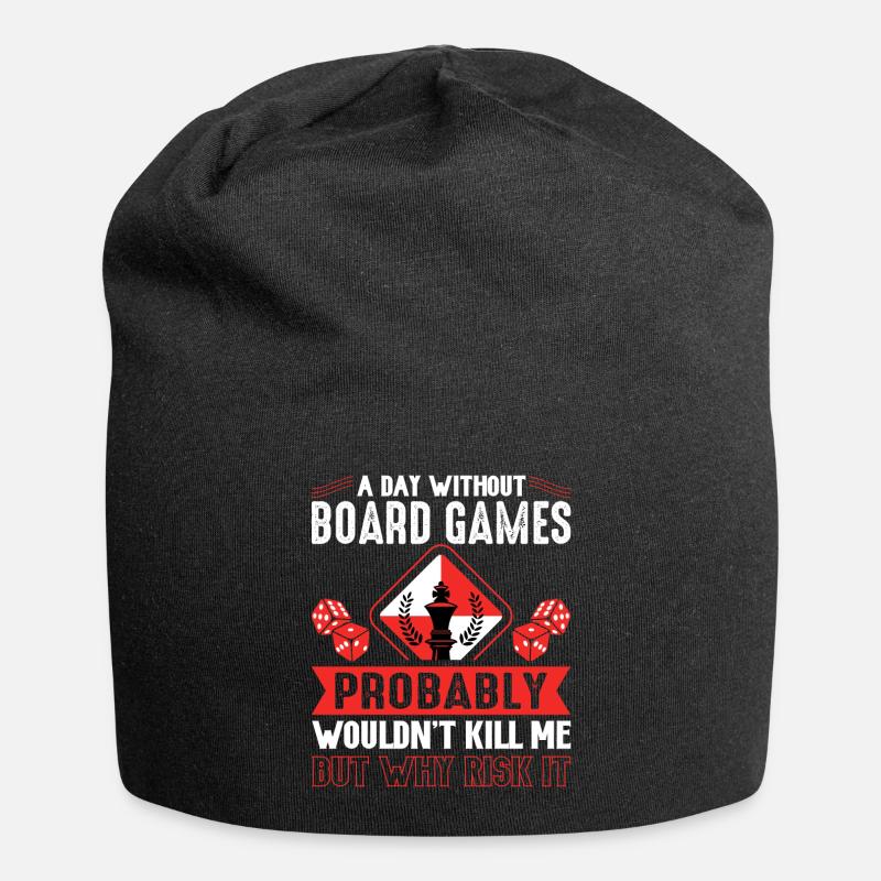 Brettspiele - Jersey-Beanie - Schwarz