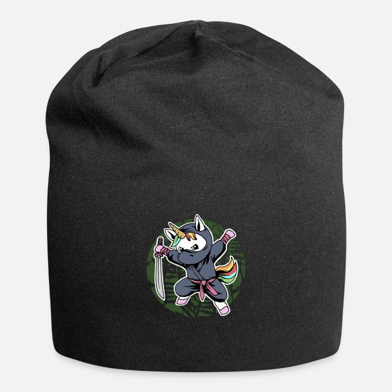 Licorne Ninja - Bonnet en jersey - noir