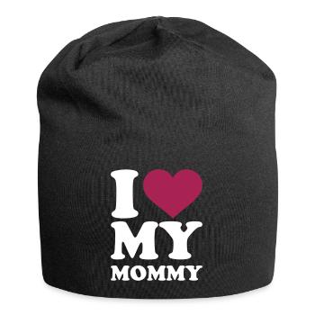 J'aime ma maman - Bonnet en jersey - noir - Devant