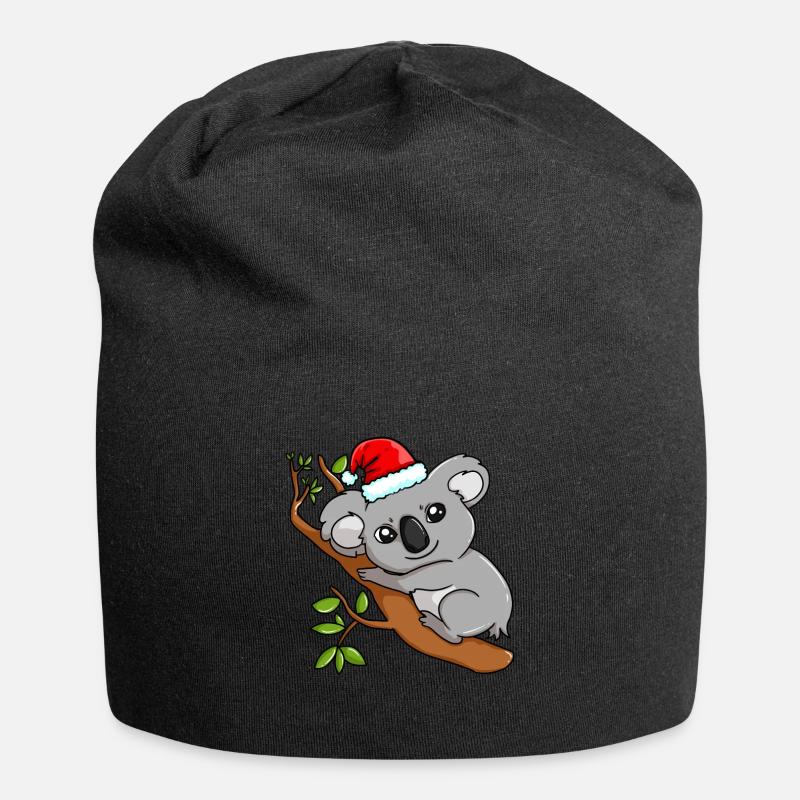 Koala Panda Panda Noël drôle - Bonnet en jersey - noir