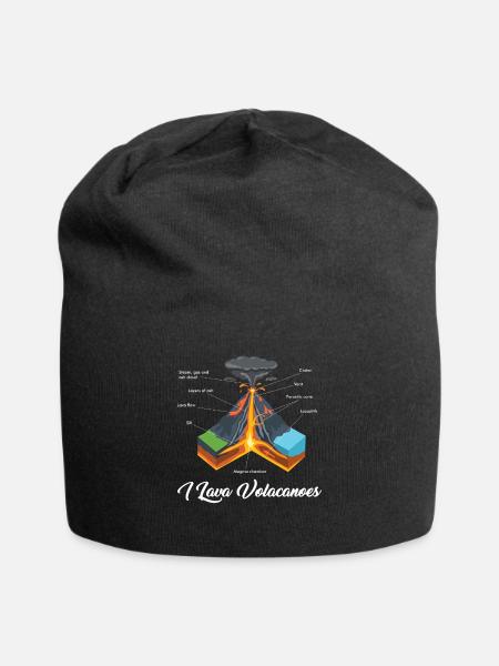 I Lava Ich Liebe Vulkane Geology Geologe Geschenk - Jersey-Beanie - Schwarz