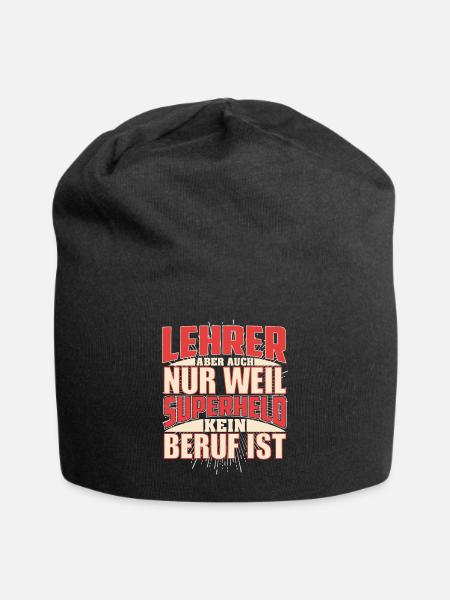 Lehrer Superheld - Jersey-Beanie - Schwarz