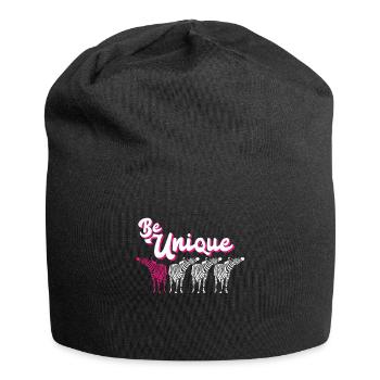 Lustige Zooarbeiterin Safari Zebra Zoo Tier Kostüm - Jersey-Beanie - Schwarz - Vorne