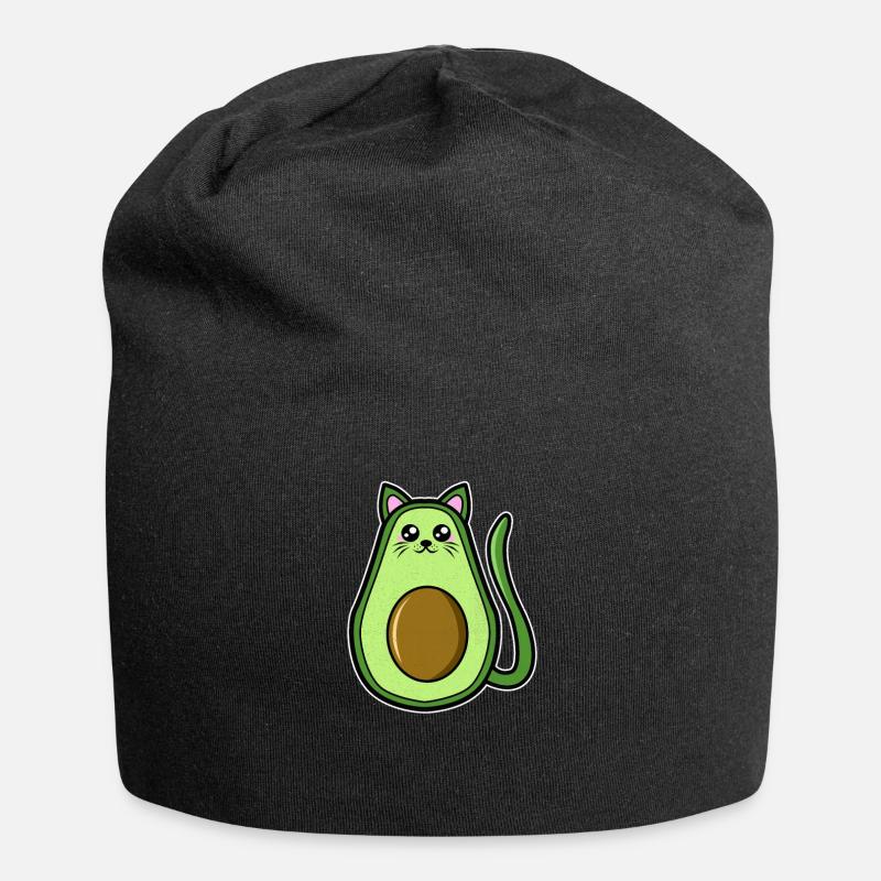 Avocado avocado lover - Jersey Beanie - black