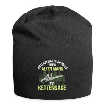 Brennholz Axt Holz Machen - Jersey-Beanie - Schwarz - Vorne