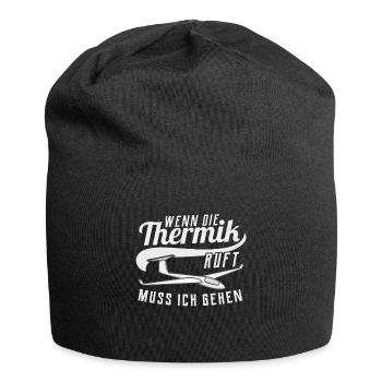 Segelflugzeug Segelflieger Segelflug Geschenk - Jersey-Beanie - Schwarz - Vorne