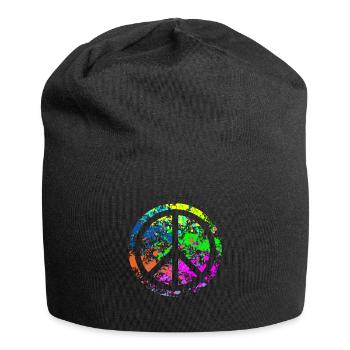 Peace - Farben - Jersey-Beanie - Schwarz - Vorne