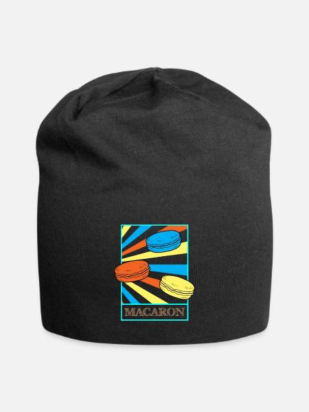 Macarons - Jersey-Beanie - Schwarz