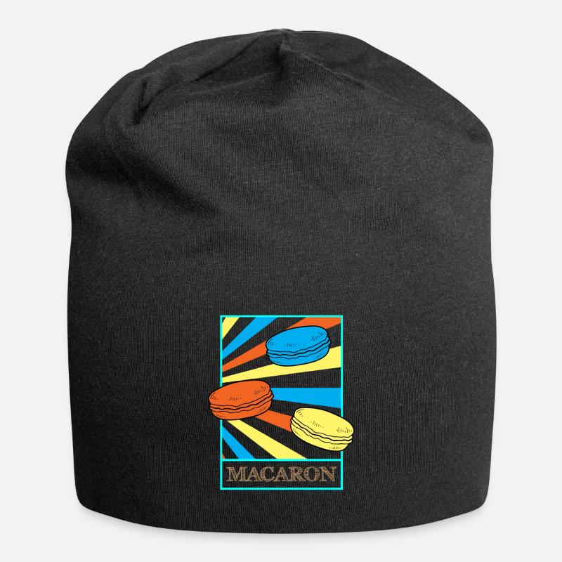 Macarons - Jersey-Beanie - Schwarz