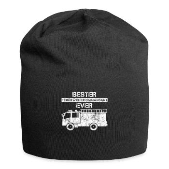 Feuerwehr Kommandant Feuerwehrmann - Jersey-Beanie - Schwarz - Vorne