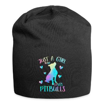 Juste une fille qui aime les pitbulls - Pitbull - Bonnet en jersey - noir - Devant