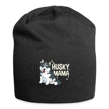 Husky Mama Hundebesitzerin Geschenk - Jersey-Beanie - Schwarz - Vorne