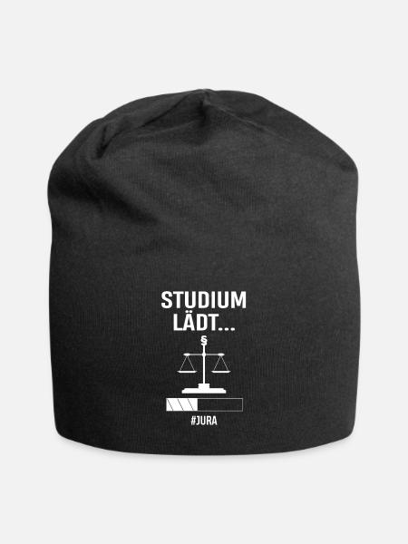Jura Studium Lädt - Jersey-Beanie - Schwarz