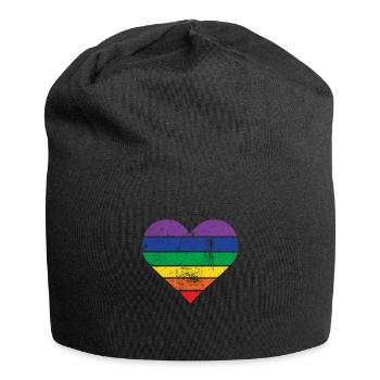 Heart rainbow - Jersey Beanie - black - Front