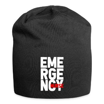 Notaufnahme Krankenschwester Krankenpflege - Jersey-Beanie - Schwarz - Vorne