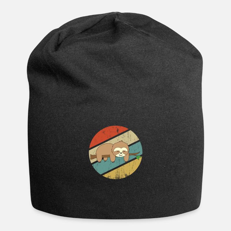 Faultier - Jersey-Beanie - Schwarz