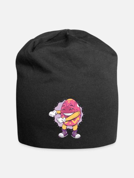 Oeuf de Pâques - Bonnet en jersey - noir