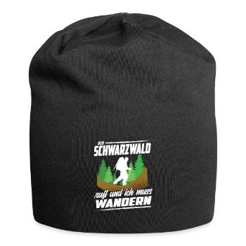 Der Schwarzwald ruft und ich muss Wandern - Jersey-Beanie - Schwarz - Vorne