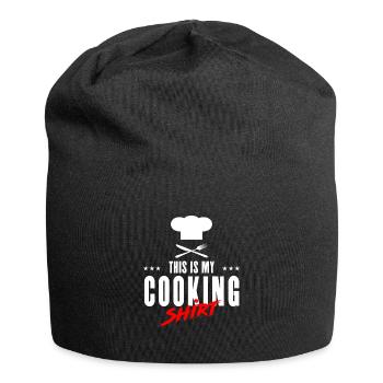 Ceci est ma chemise de cuisine - Cadeau Drôle Cook - Bonnet en jersey - noir - Devant