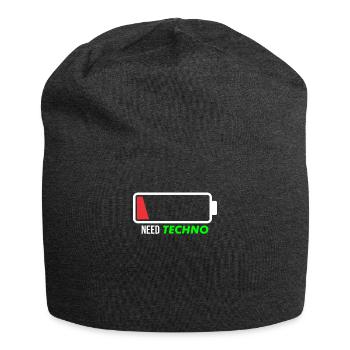 Need techno - Jersey Beanie - charcoal grey - Front