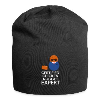 Nuggets de poulet Nugget Fast Food Food Gift - Bonnet en jersey - noir - Devant