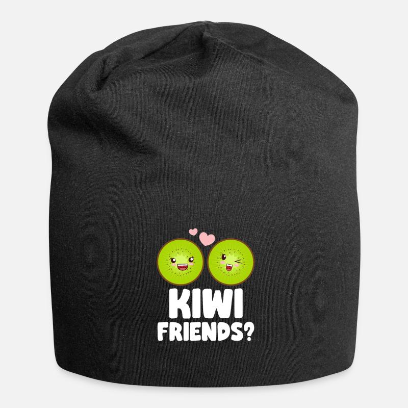Kiwi Freunde - Jersey-Beanie - Schwarz