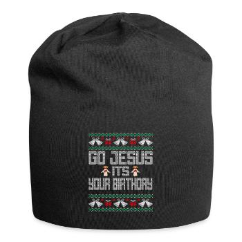 Va Jésus c'est ton anniversaire - Bonnet en jersey - noir - Devant