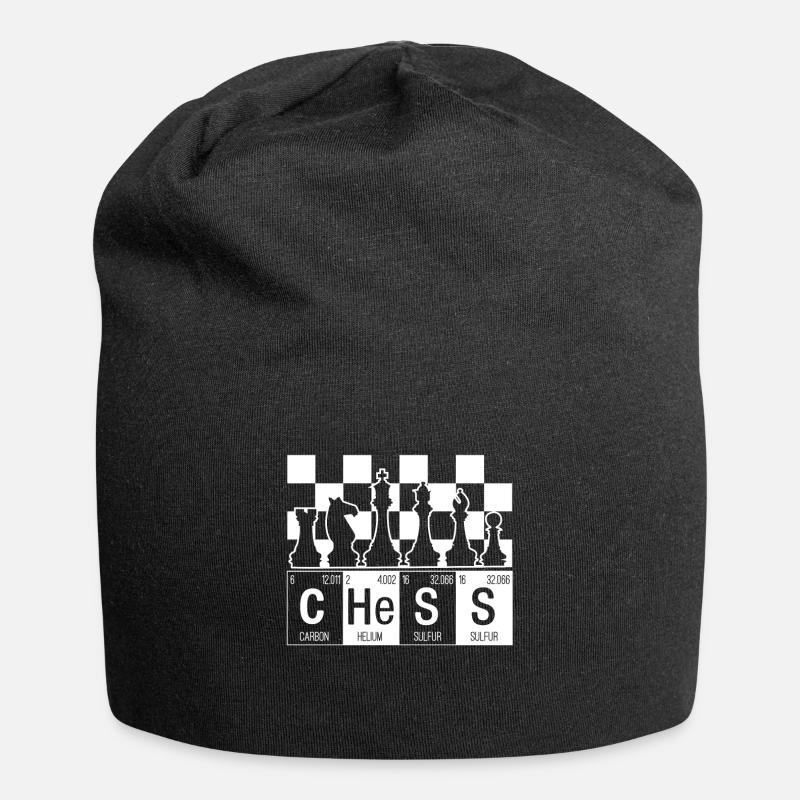 Schach - Jersey-Beanie - Schwarz