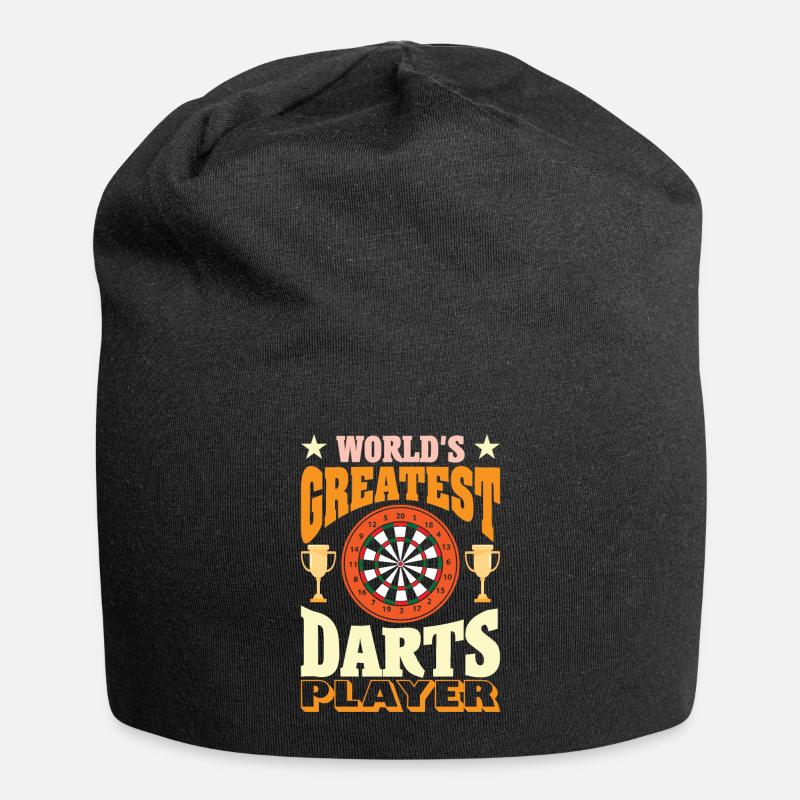 Darts Darten Darts Geschenk Dartpfeil Dartboard - Jersey-Beanie - Schwarz