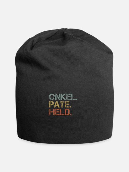 Onkel Pate Held für Taufpate Geschenk - Jersey-Beanie - Schwarz