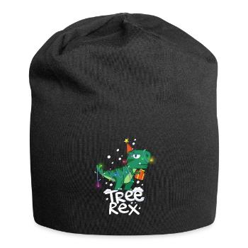 Tree Rex lustiges Dinosaurier Weihnachtsgeschenk - Jersey-Beanie - Schwarz - Vorne