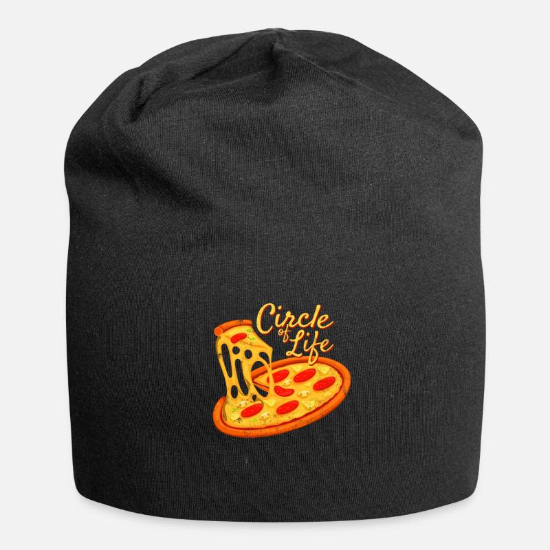 Pizza - Jersey-Beanie - Schwarz