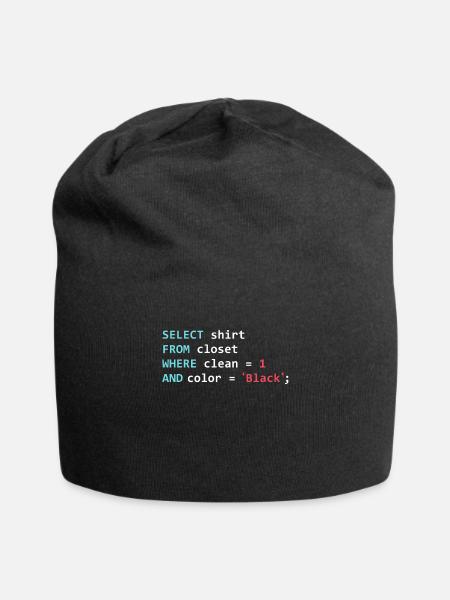 Programmierer Datanbank Lustiges SQL Query - Jersey-Beanie - Schwarz